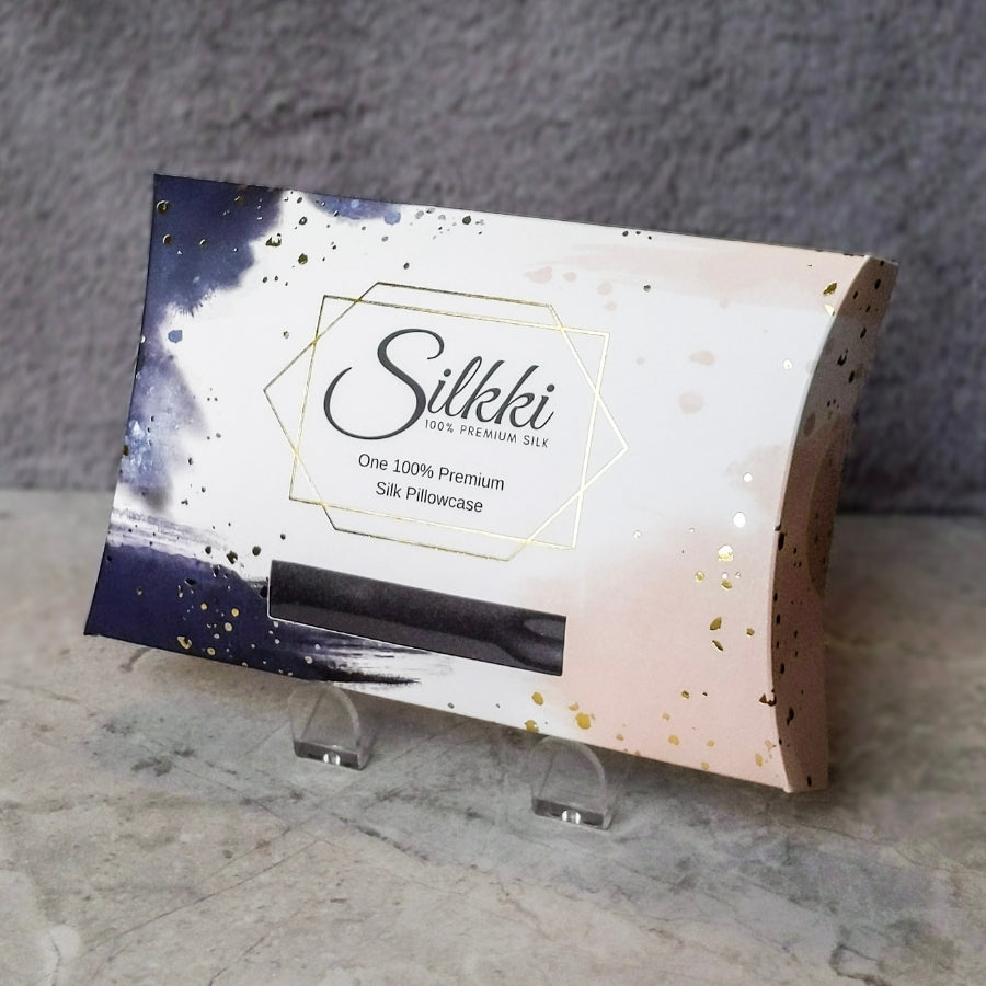 Silk Pillowcase with Envelope Closure - Queen - Charcoal-0
