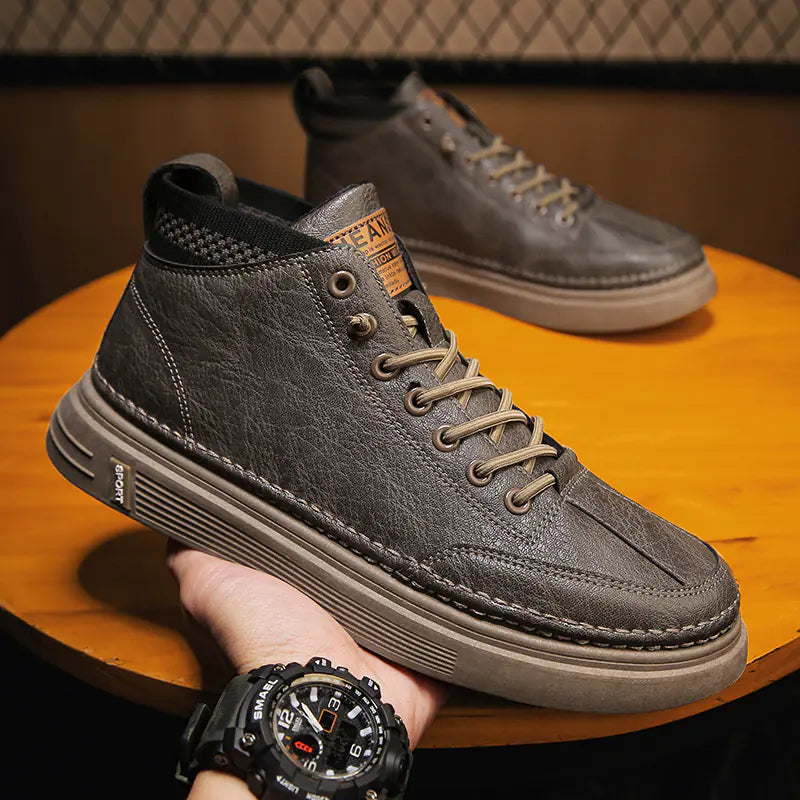 Men's High Top Trendy Work Shoes