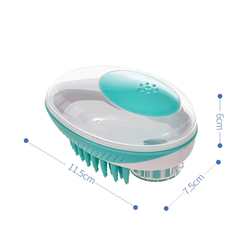 2 in 1 Pet Bath Brush and Grooming Comb for Dogs/Cats