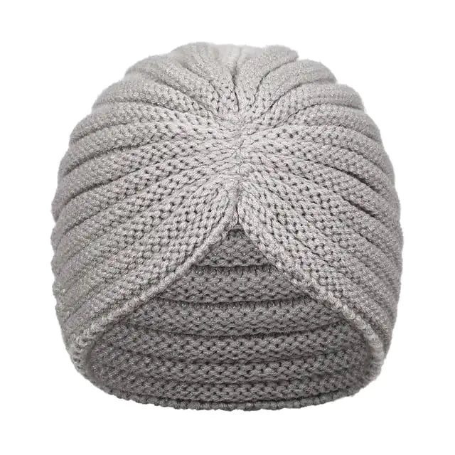 Bohemian Knitted Pearl Headscarf Hat and Headband