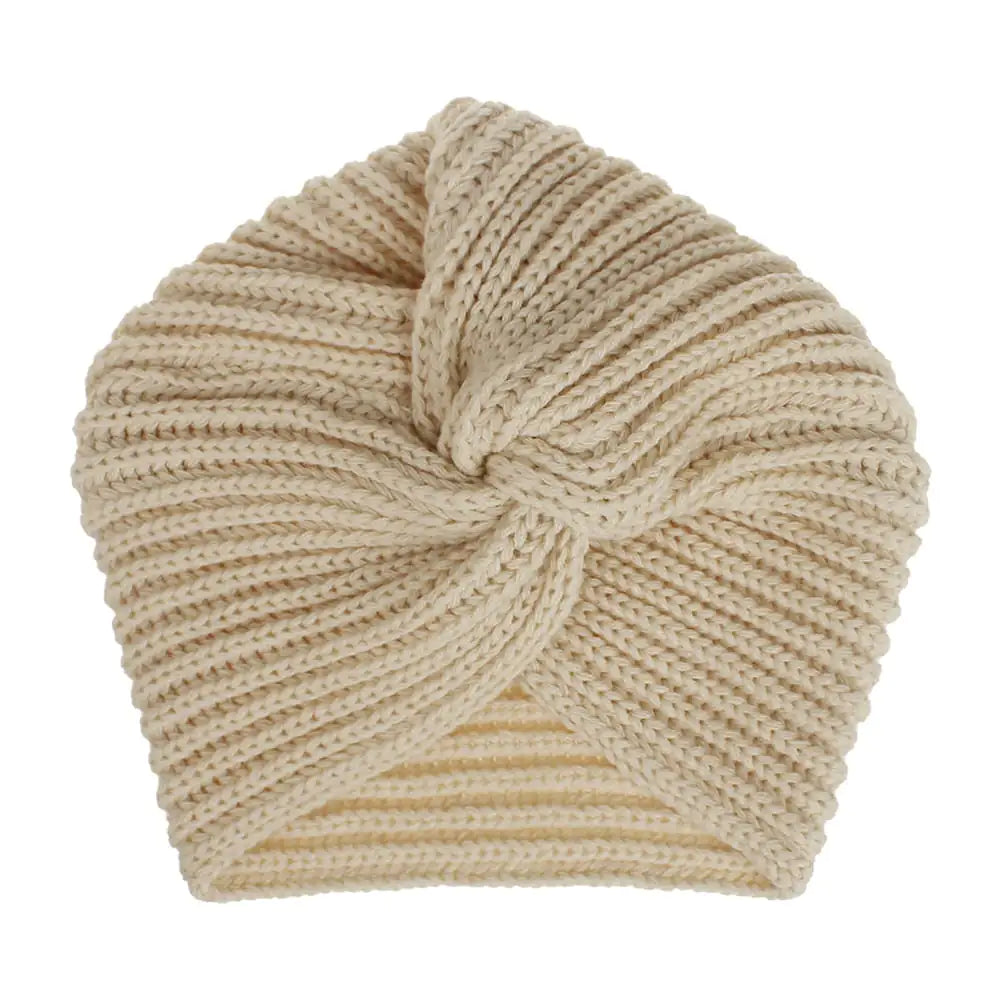 Bohemian Knitted Pearl Headscarf Hat and Headband