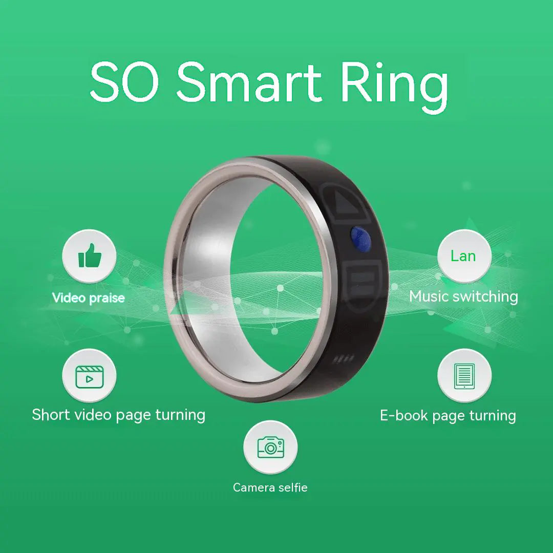 AI Voice Wearable Flip Ring E-book Reader
