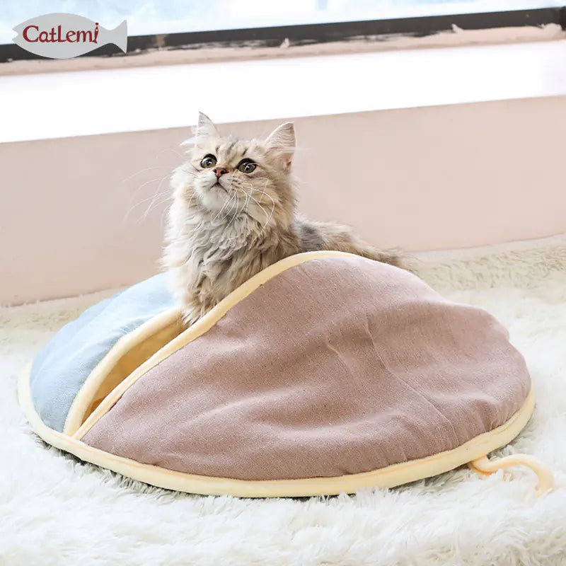 Cat Bed and Sleeping Bag Dual Design