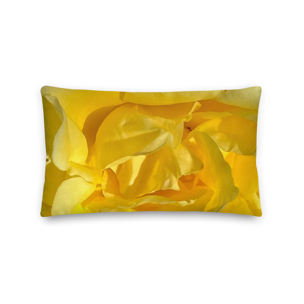 Yellow Rose Throw Pillow