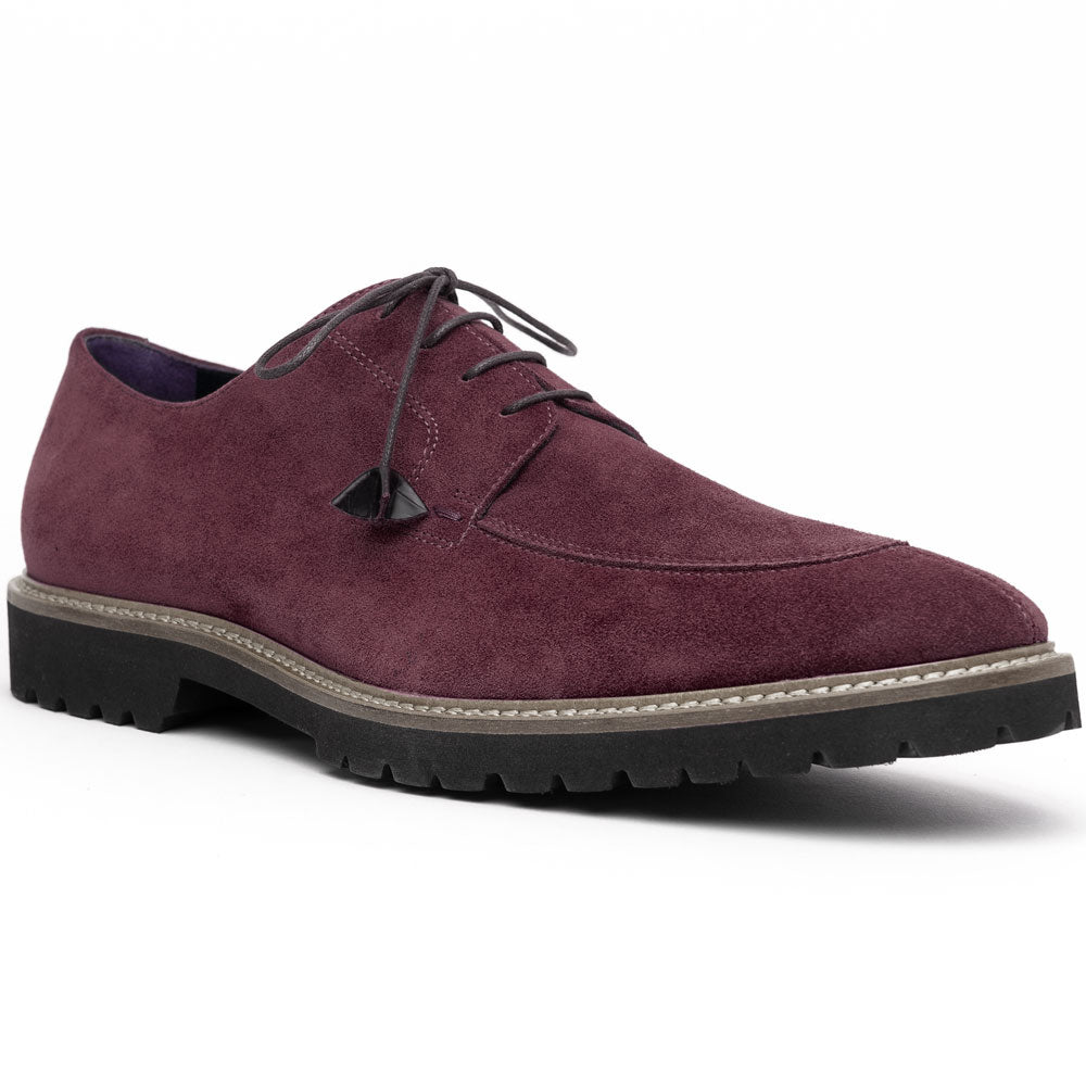 Italian Sueded Goatskin Lace Up, Bordeaux