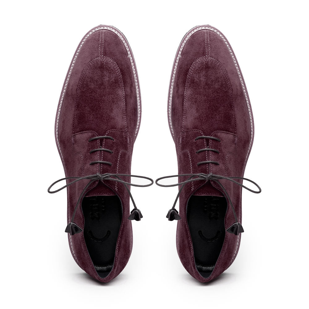 Italian Sueded Goatskin Lace Up, Bordeaux