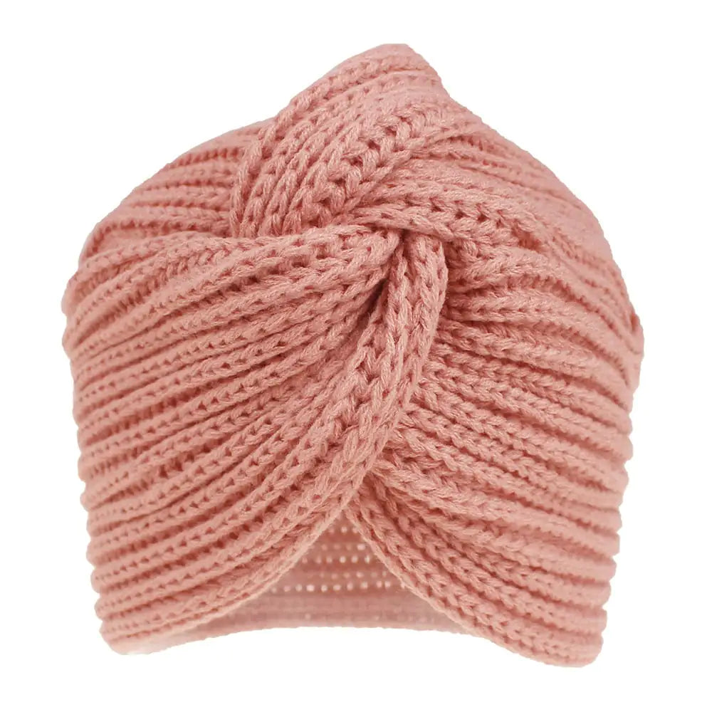 Bohemian Knitted Pearl Headscarf Hat and Headband