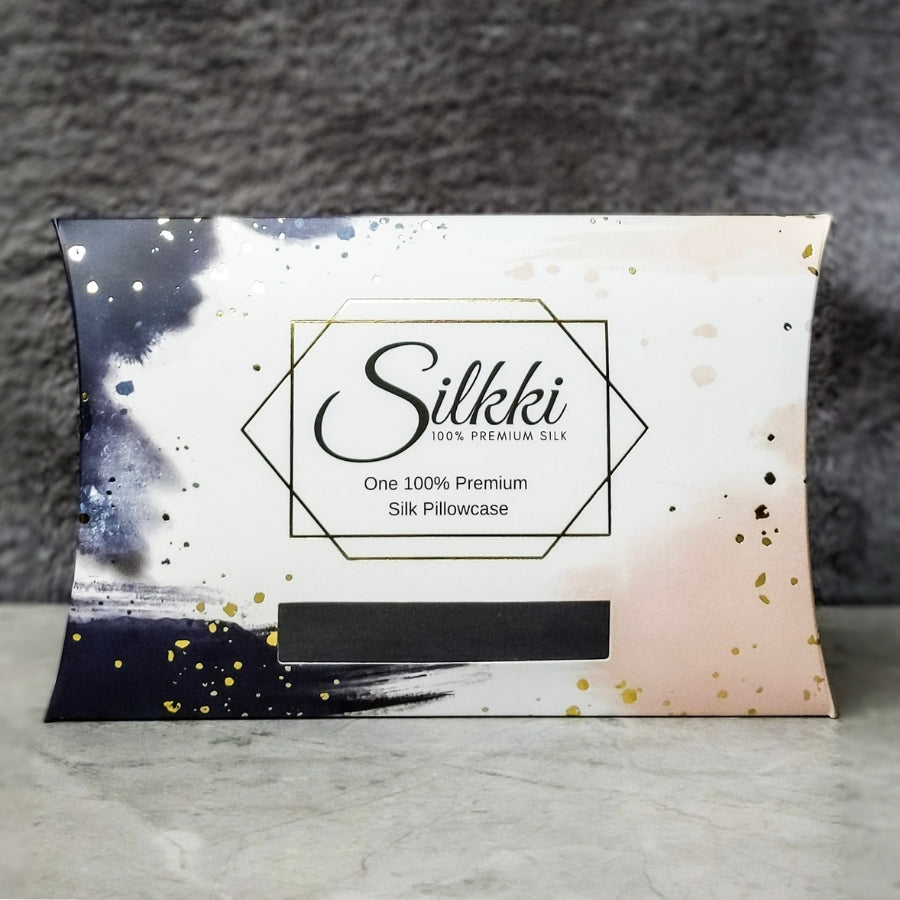 Silk Pillowcase with Envelope Closure - Queen - Charcoal-2