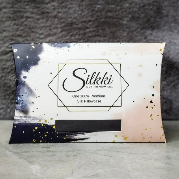 Silk Pillowcase with Envelope Closure - Queen - Charcoal-2