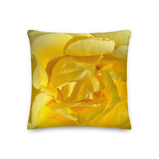 Yellow Rose Throw Pillow