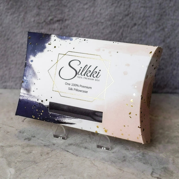 Silk Pillowcase with Envelope Closure - Queen - Charcoal-0