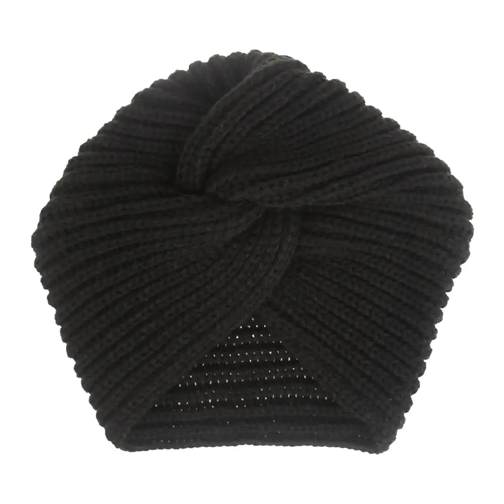 Bohemian Knitted Pearl Headscarf Hat and Headband