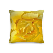 Yellow Rose Throw Pillow