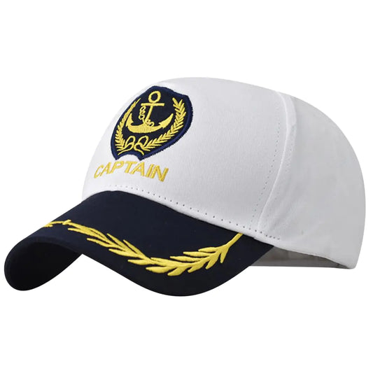 Anchor Embroidered Captain's Cap - Adjustable