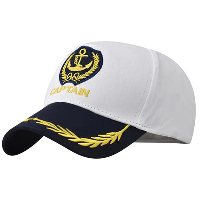 Anchor Embroidered Captain's Cap - Adjustable