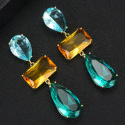 Purple Tourmaline Drop Earrings with S925 Silver Hooks