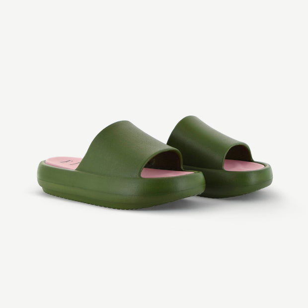 St. Tropez Platform Slide - Olive
