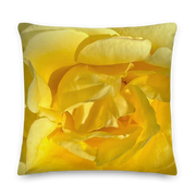 Yellow Rose Throw Pillow