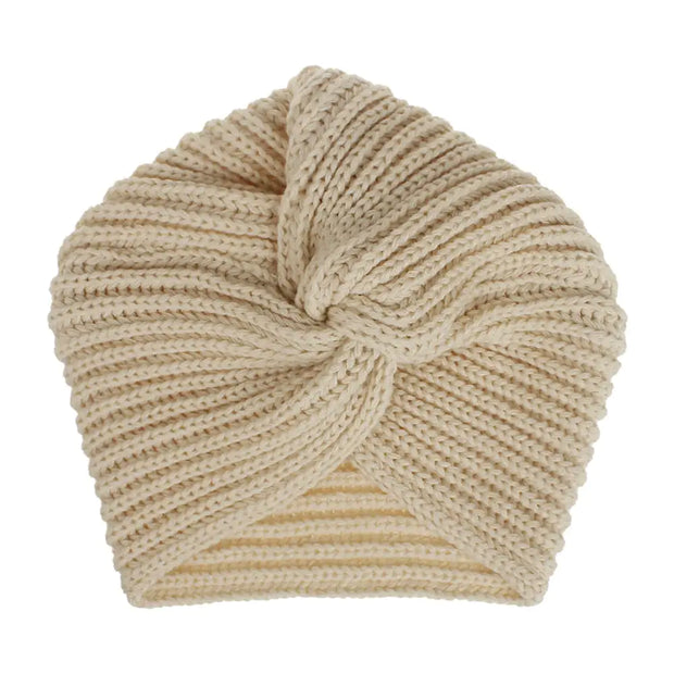 Bohemian Knitted Pearl Headscarf Hat and Headband