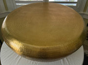 Hammered Antique Brass Cocktail Table