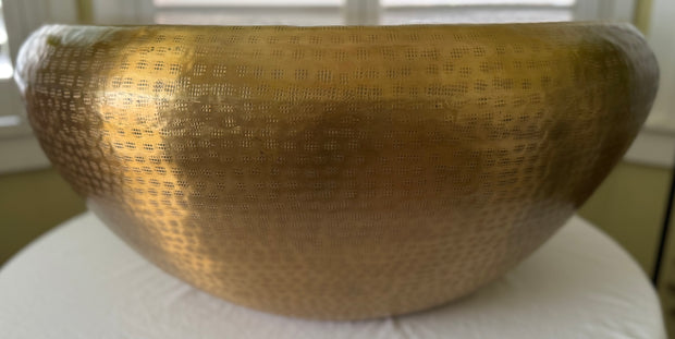 Hammered Antique Brass Cocktail Table