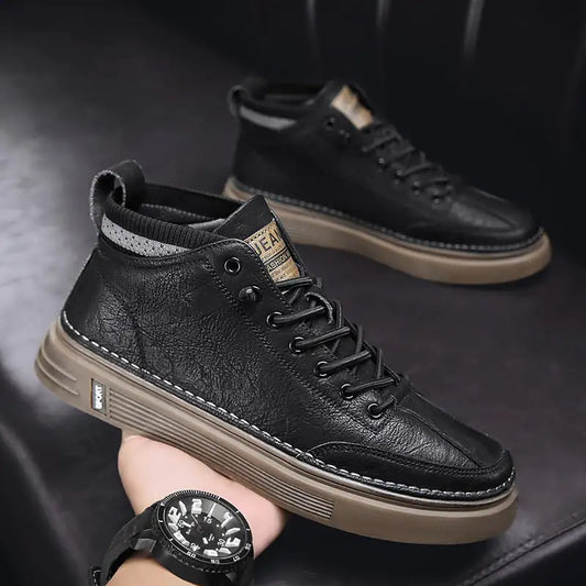 Men's High Top Trendy Work Shoes