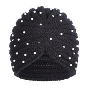 Bohemian Knitted Pearl Headscarf Hat and Headband