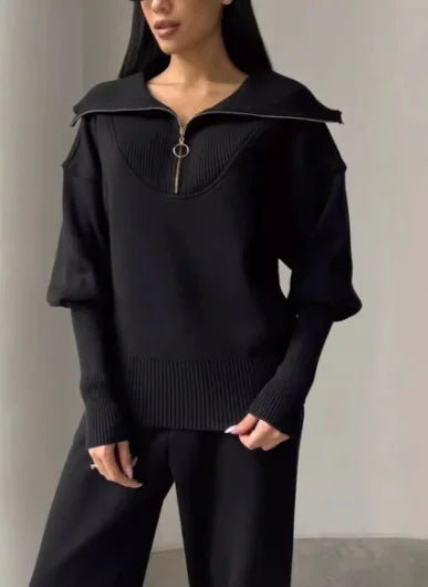 Comfortable Zip Hoodie Set
