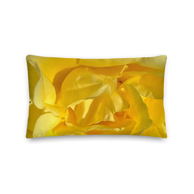 Yellow Rose Throw Pillow