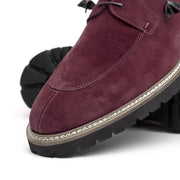 Italian Sueded Goatskin Lace Up, Bordeaux