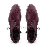 Italian Sueded Goatskin Lace Up, Bordeaux
