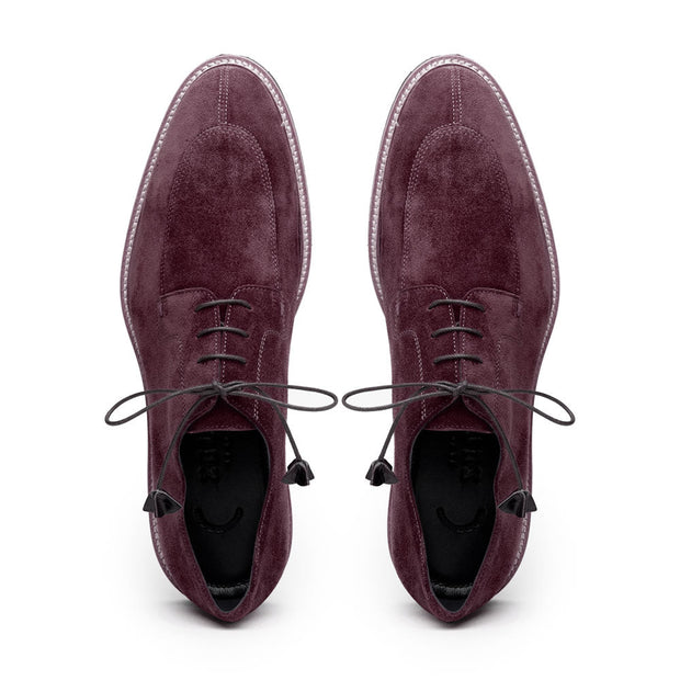Italian Sueded Goatskin Lace Up, Bordeaux