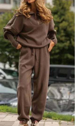 Comfortable Zip Hoodie Set