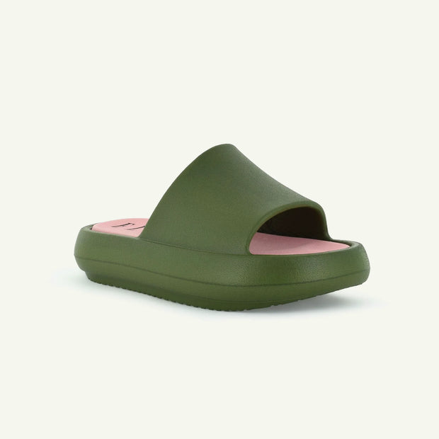 St. Tropez Platform Slide - Olive
