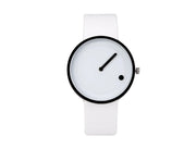 Dot Pointer Quartz Watch with Leather Strap
