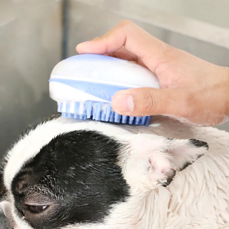 2 in 1 Pet Bath Brush and Grooming Comb for Dogs/Cats