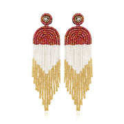 Handmade Bohemian Colorful Bead Earrings (Hypoallergenic)